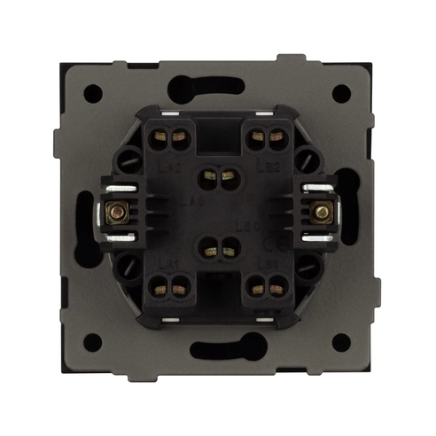 Механизм выключателя двухклавишный проходной SWT-TENDO-MKP2-SFPL-BK (230V, 10A) (Arlight, -)