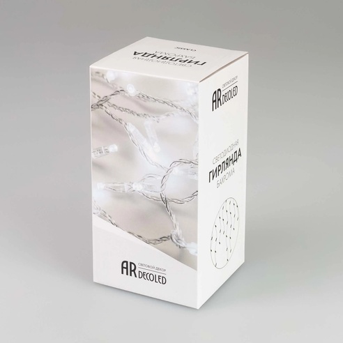 Светодиодная гирлянда ARD-EDGE-CLASSIC-2400x600-CLEAR-88LED-FLASH Warm/Warm (230V, 6W) (Ardecoled, IP65)