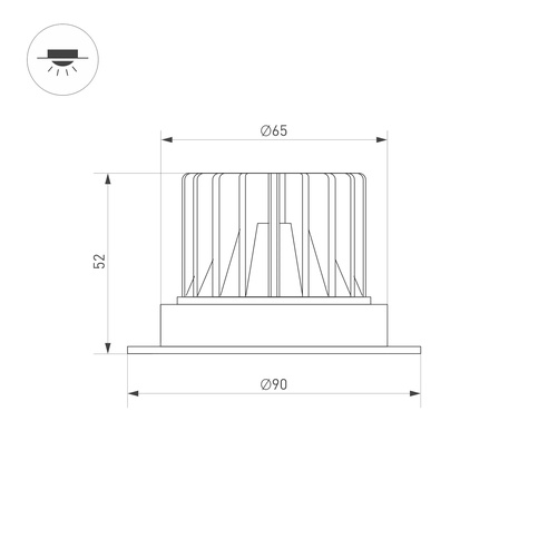 Светильник MS-ATLAS-TRIMLESS-R50-6W Day4000 (WH, 40deg, 230V) (Arlight, IP20 Металл, 5 лет)