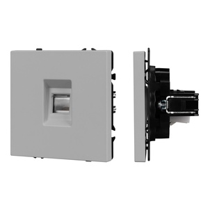 Механизм телефонной розетки SCT-NOBE-MTL1-SFPL-IS (RJ-11, 4C) (Arlight, Никель)