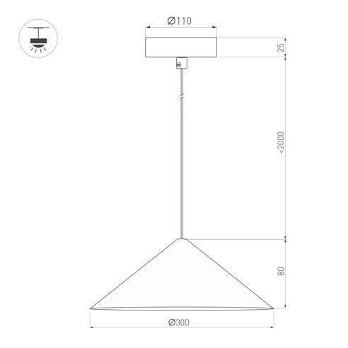 Светильник SP-MAKOTO-R300-10W Warm2700 (BK, 36 deg, 230V, TRIAC) (Arlight, IP20 Металл, 3 года)