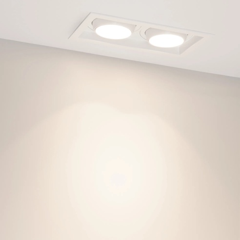 Светильник MS-VORTEX-BUILT-S250x140-2x30W Day4000 (WH-WH, 17 deg, 230V) (Arlight, IP20 Металл, 5 лет)