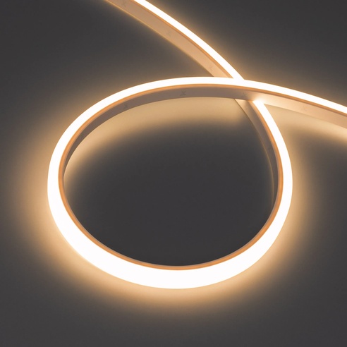 Лента герметичная WAVE-TOP-PU-A144-10x10mm 24V Warm3000 (5 W/m, IP68, 3m, wire x1) (Arlight, Вывод боковой, 3 года)