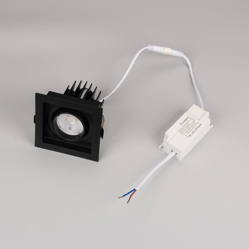 Светильник MS-VORTEX-BUILT-S90x90-12W Day4000 (BK-BK, 40 deg, 230V) (Arlight, IP20 Металл, 5 лет)