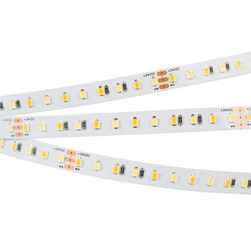 Лента светодиодная RT-A120-10mm 24V White-MIX (23 W/m, IP20, 2835, 5m) (Arlight, Изменяемая ЦТ)