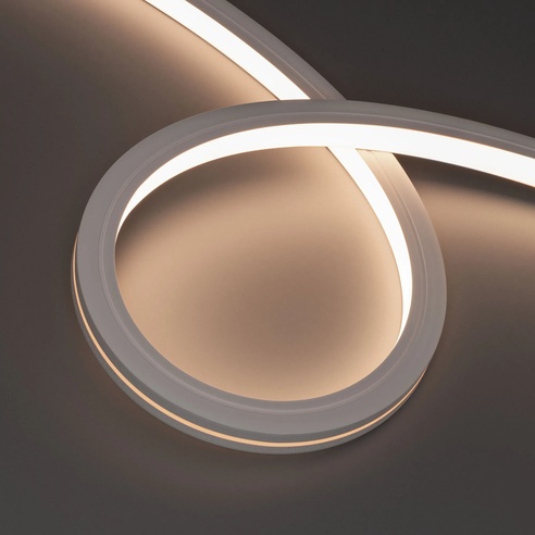 Лента светодиодная герметичная MOONLIGHT-TOP-X280-16x16mm 24V Warm3500 (10 W/m, IP67, 15m, wire x1) (Arlight, Вывод боковой, 5 лет)