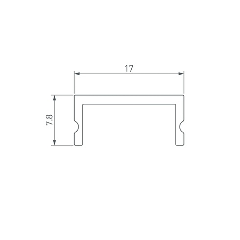 Экран SL-W17-2000 OPAL BLACK (Arlight, Пластик)