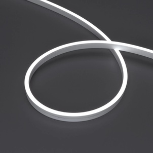 Лента светодиодная герметичная MOONLIGHT-SIDE-A120-06x12mm 24V White6000 (9.6 W/m, IP65, 5m, wire x2) (Arlight, Вывод прямой, 3 года)