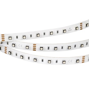 Лента светодиодная MINI-60-24V RGB 10mm (3535, 5m, LUX) (Arlight, 14.4 Вт/м, IP20)