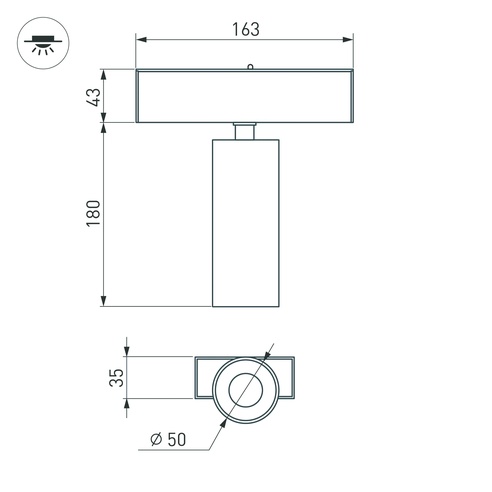 Светильник MAG-SPOT-45-R65-18W Day4000 (BK, 36 deg, 24V, DALI) (Arlight, IP20 Металл, 3 года)