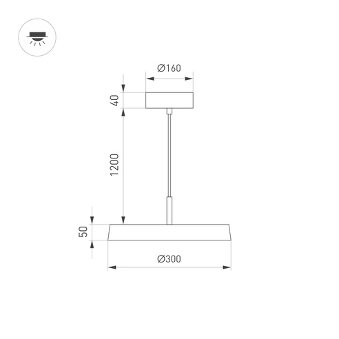 Светильник SP-ELEGANT-R300-17W Warm3000 (BK, 120 deg, 230V) (Arlight, IP20 Металл, 3 года)