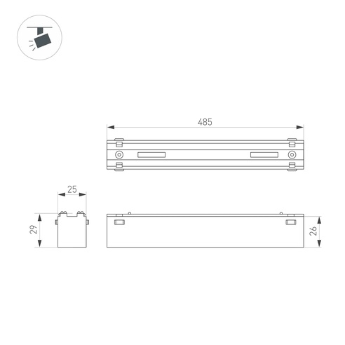 Светильник MAG-VIBE-FLAT-L485-24W Day4000-MIX (WH, 100 deg, 48V, TUYA Zigbee) (Arlight, IP20 Металл, 5 лет)
