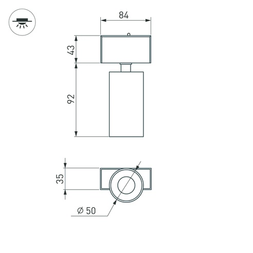 Светильник MAG-SPOT-45-R85-7W Warm3000 (WH, 24 deg, 24V) (Arlight, IP20 Металл, 3 года)