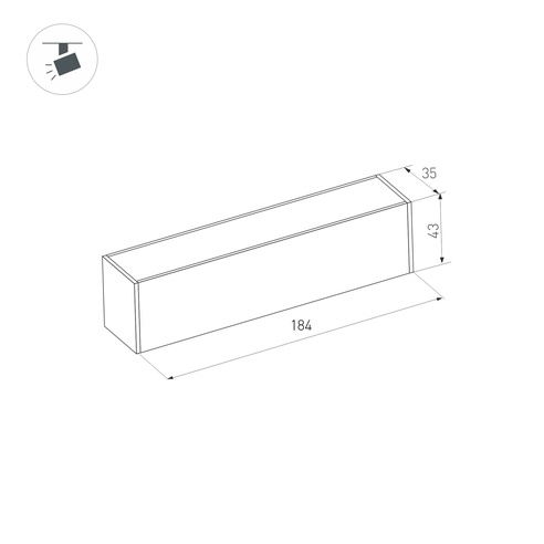 Светильник MAG-DARK-45-L200-6W Day4000 (BK, 20 deg, 24V) (Arlight, IP20 Металл, 3 года)