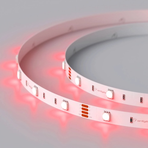 Лента светодиодная RT-B30-10mm 12V RGB (7.2 W/m, IP20, 5060, 5m) (Arlight, Открытый)