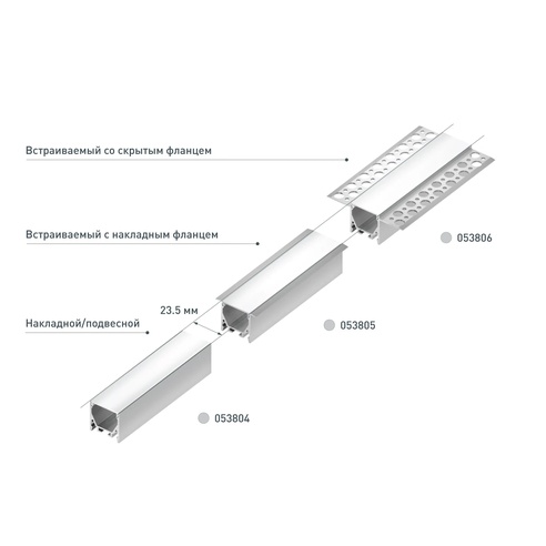Профиль LINE-2525-2000 ANOD (Arlight, Алюминий)