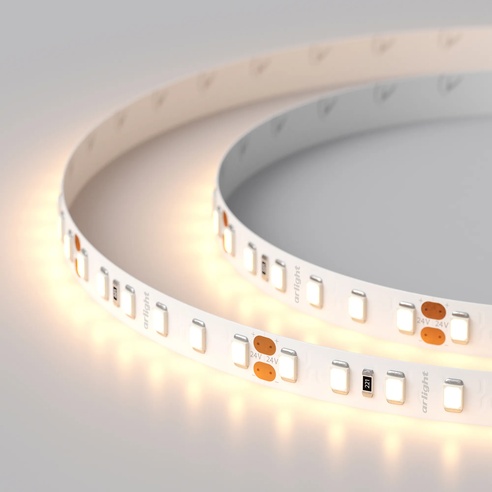 Лента светодиодная RT 2-5000 24V Warm2700 2x (2835, 600 LED, PRO) (Arlight, 14.4 Вт/м, IP20)