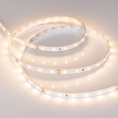 Лента светодиодная RT-A60-8mm 24V Warm3000 (4.8 W/m, IP20, 2835, 5m) (Arlight, Открытый)