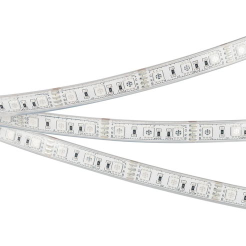 Лента светодиодная герметичная RTW-PU-B60-12.5mm 12V RGB (14.4 W/m, IP68, Wire 2m, 5m) (Arlight, -)
