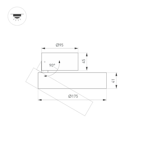 Светильник SP-RONDO-FLAP-R175-16W Day4000 (WH, 110 deg) (Arlight, IP40 Металл, 3 года)
