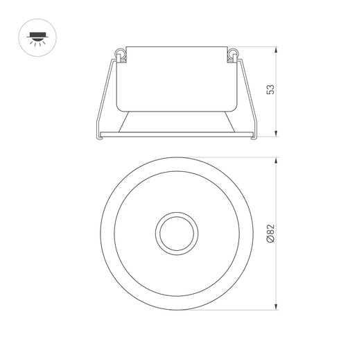 Светильник MS-HARBOR-R82-10W Warm3000 (BK, 50 deg, 230V) (Arlight, IP20 Металл, 5 лет)