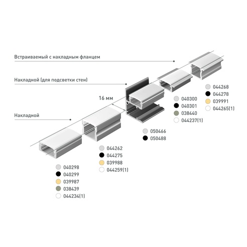 Профиль LINE-1708-2000 ANOD (Arlight, Алюминий)