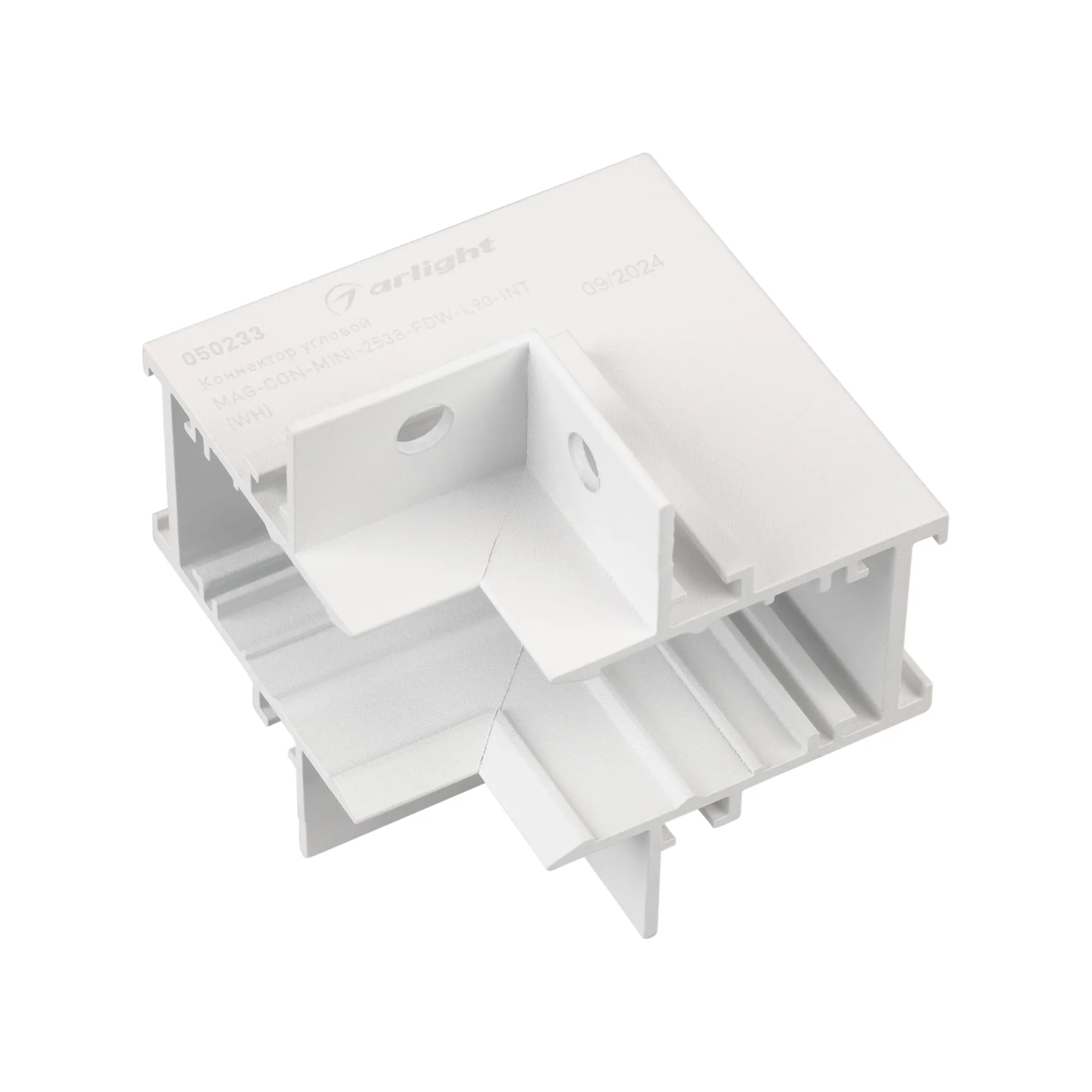 Коннектор угловой MAG-CON-MINI-2538-FDW-L90-INT (WH) (Arlight, IP20 Металл, 3 года) - изображение товара