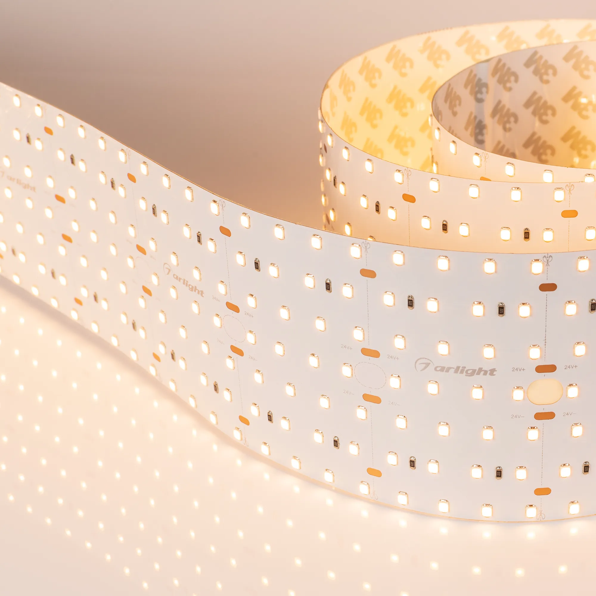 Лента светодиодная S2-2500 24V Warm 2700K 85mm (2835, 560 LED/m, LUX) (Arlight, 40 Вт/м, IP20)