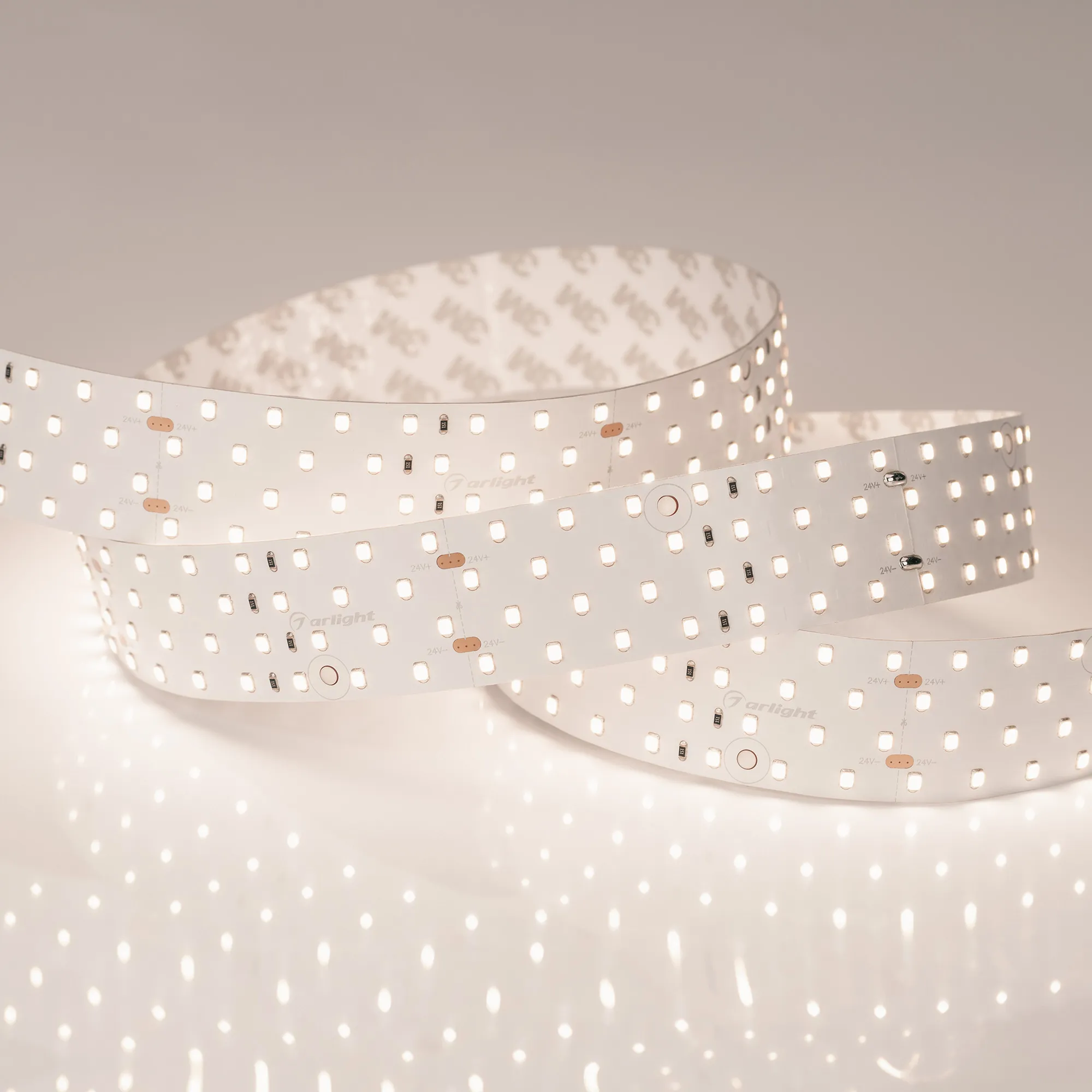 Лента светодиодная RT 2-2500 24V Warm3500 4x2 (2835, 700 LED, CRI98) (Arlight, 30 Вт/м, IP20) - изображение товара