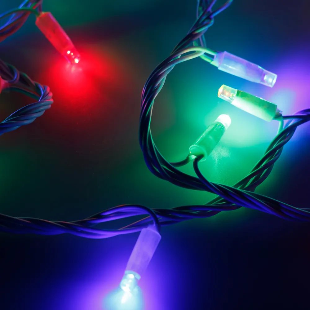 Светодиодная гирлянда ARD-STRING-CLASSIC-10000-WHITE-100LED-LIVE RGB (230V, 7W) (Ardecoled, IP65) - изображение товара