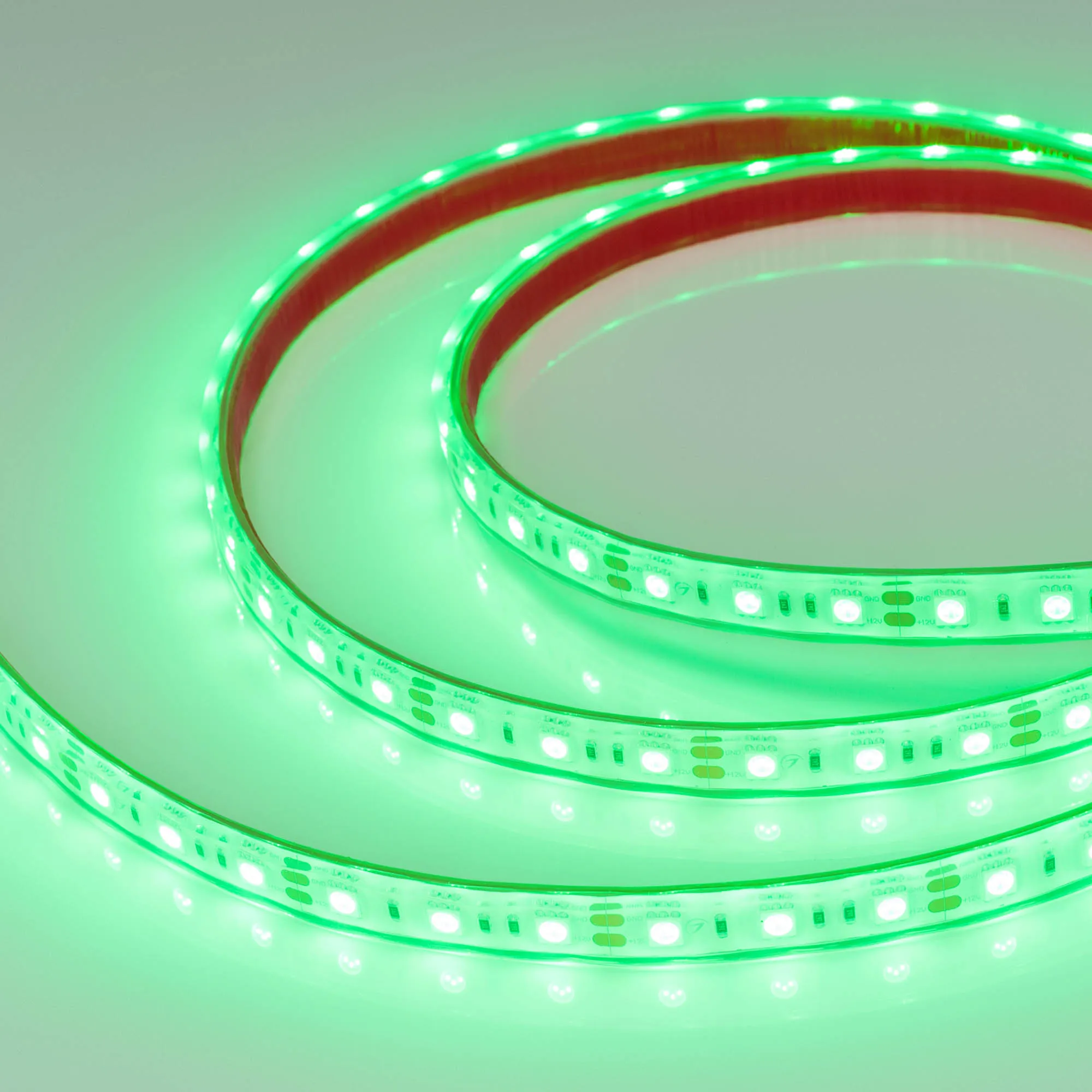 Лента светодиодная герметичная RTW-PFS-B60-13mm 12V Green (14.4 W/m, IP68, 5060, 5m) (Arlight, 14.4 Вт/м, IP68) - изображение товара