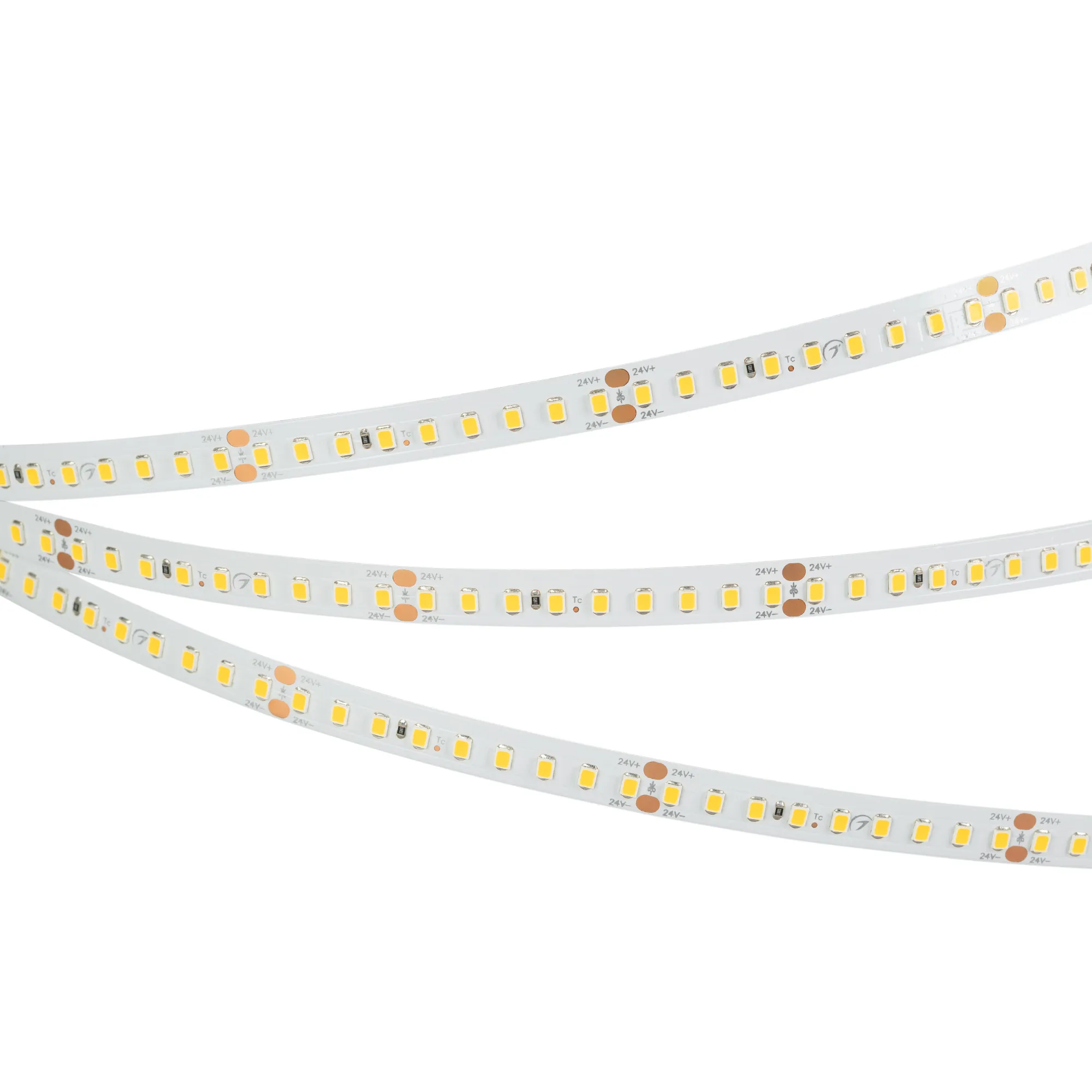 Лента светодиодная RT-A144-10mm 24V Warm3000 (7.7 W/m, IP20, 2835, 5m) (Arlight, высок.эфф.200 лм/Вт) - изображение товара